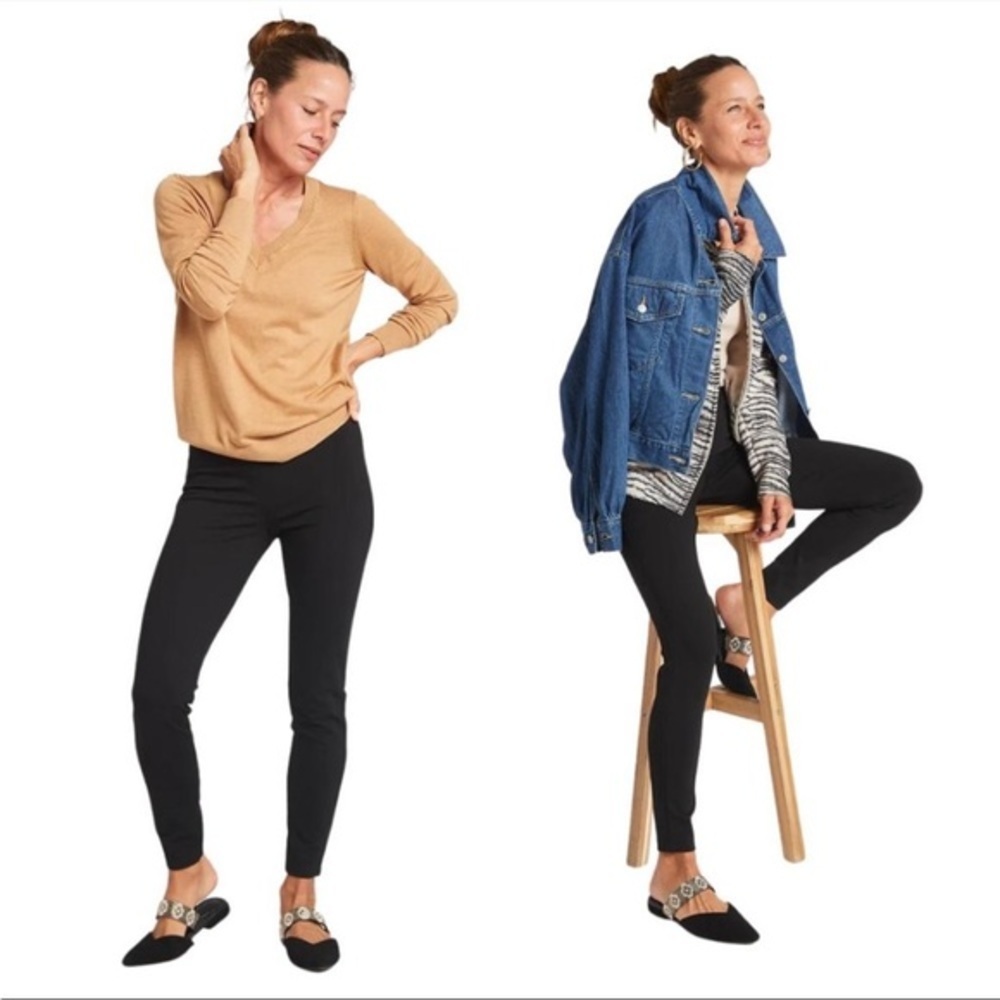 BETABRAND Small LONG Classic skinny Dress Yoga Pants‎ 2 Pocket